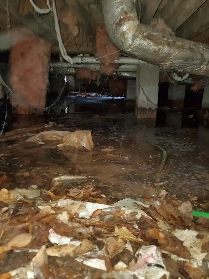 Crawl space flood assessment for Commercial Water Damage Restoration in Los Osos